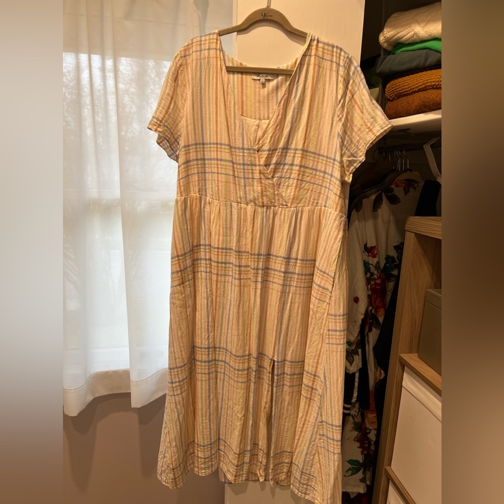Madewell linen wrap dress